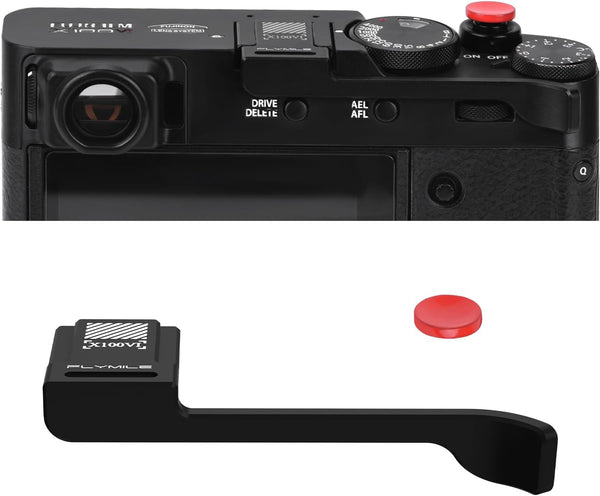 Thumb Grip Metal Hot Shoe Cover with Shutter Button for FUJIFILM X100VI