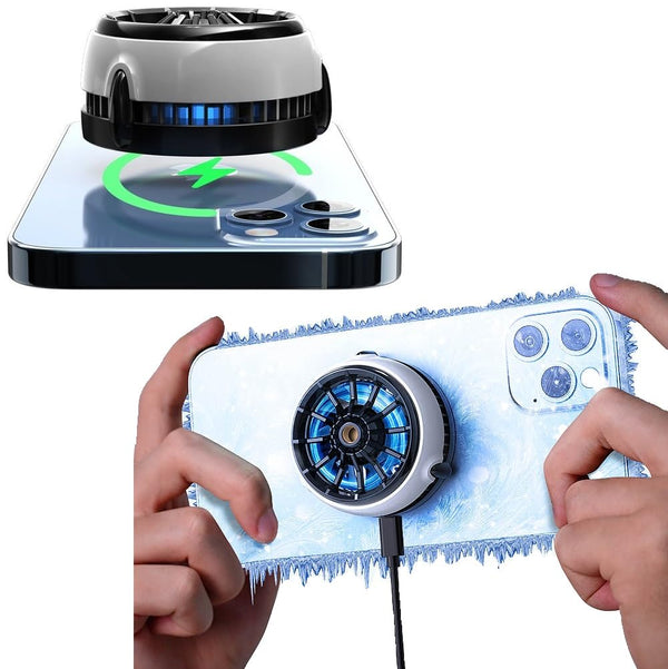 MEMO Magnetic Gaming Phone Cooler - Fast Wireless Charger 15W, Portable Semiconductor Radiator Fan for