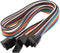 uxcell 5 Pcs Female to Female 4P Jumper Wire Ribbon Cable, 40cm Long for Breadboard DIY