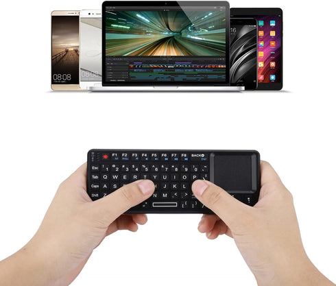 Touch Keyboard, Portable Mini Thin USB Rechargeable Touchpad Keyboard with Backlit for Various Devices