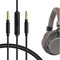 Geekria Audio Cable with Mic, Compatible with ATH-M50xBT2/SR5, Pioneer SE-MS7BT Headphones, 1/8" to 3.5mm Replacement