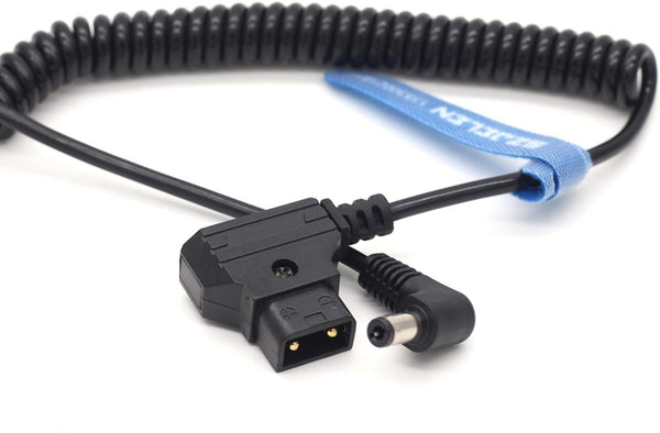 Anton Bauer D-Tap to 12V DC2.5 Right Angle Power Coiled Cable for KiPRO LCD Monitor