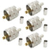 Pack of 5 UHF PL-259 Male-Plug Crimp Connector Adapter for RG58/U LMR195