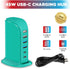 Upoy USB Charger Block, Charging Station for Multiple Devices, Power Strip Adapter for Phone, Tablet, Ear Buds with 5ft