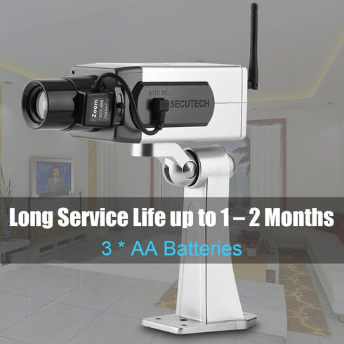 Serounder Dummy Dummy Security Camera, Fake Security Camera with Motion Sensor Light Fake Surveillance Security Camera