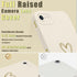 Teageo Cute Luxury Heart Phone Case for iPhone SE 2022, SE 2020, iPhone 7, iPhone 8, Soft Anti-Scratch Full Camera Lens