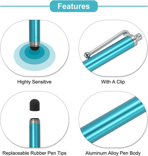 MECCANIXITY 3pcs Stylus Pens for Touch Screens, Universal Capacitive Pencil High Sensitivity for Phone Tablet