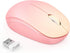seenda Wireless Mouse - 2.4G Noiseless Mouse with USB Receiver for PC, Tablet, Laptop, Gradient Pink