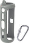 LTGEM Silicone Carrying Travel Case for JBL FLIP 5 Waterproof Portable Speaker with Extra Carabiner - Gray
