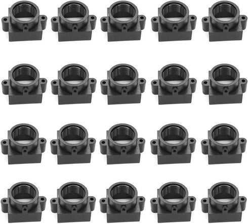 20 Pieces M12 20MM Hole Spacing Interface Plastic CCTV Security Camera Lens Holder Board, Black