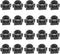 20 Pieces M12 20MM Hole Spacing Interface Plastic CCTV Security Camera Lens Holder Board, Black