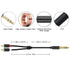 J&D 1/4" TRS to 2RCA Cable, Gold Plated 6.35mm Stereo Male to Dual RCA Male Y Adapter for AV Receiver, Amplifier,