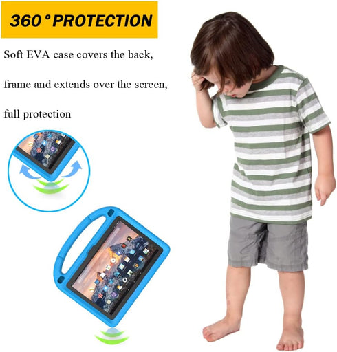 Fire HD 8 Tablet Case & HD 8 Plus Case for Kids (12/10th Gen, 2022/2020 Release), Patamiyar Shockproof Handle Stand