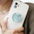 Translucent Clear Phone Grip with Expanding Kickstand, Cell Phone Collapsible Stand for Smartphones