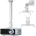 WALI Projector Mount Ceiling/Wall - Universal 3-in-1 Bracket with Extension Pole, Height
