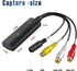 Flsazrx Hi8 Capture Card, USB Video Capture Card Device, Audio Video Converter Grabber for RCA to USB-Convert VHS Mini