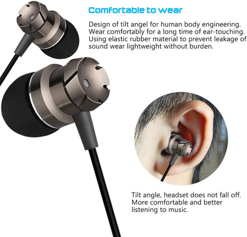SourceTon 3 Packs Wired Earbuds with Microphone & Remote, Noise Isolating Stereo Sound for Smartphones