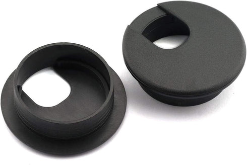 HJ Garden 2pcs 2 inch Desk Wire Cord Cable Grommets, Plastic Cover for Office PC Desk Cable Organizer