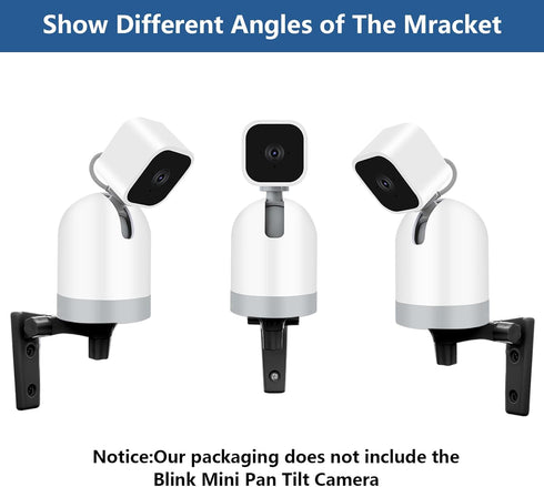 Wall Mount Compatible with Blink Mini Pan-Tilt Camera, WYZE Cam Pan V3 Ceiling Black Mounting, 2 Pack
