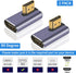 Poyiccot HDMI 90 Degree Adapter 8k, Right Angle HDMI 2.1 Adapter, 48Gbps HDMI Male to Female Extender for Laptop, DVD,