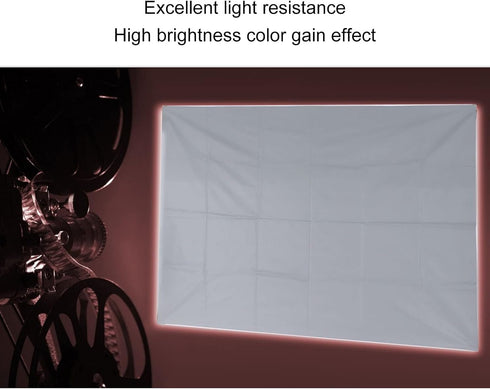 Heayzoki 4K inches Projector Screen High Definition AntiLight Foldable Portable Movies Screen for Home Theater Party