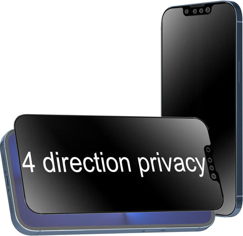 2 Pack 360 Degree Anti-glare Privacy Tempered Glass for iPhone 13 Pro Max/iPhone 14 Plus, Anti-Spy Matte Screen