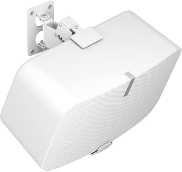 Heavy Duty Speaker Wall Mount for Sonos 5 & Play 5, Tilt & Swivel Adjustable Mount, White