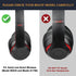 SoloWIT Cooling Gel Replacement Ear Pads Cushions for Beats Solo 2 & Solo 3 Wireless On-Ear Headphones, Solo2 Solo3 Earpads with High-Density Noise Isolation Foam, Added Thickness - Black