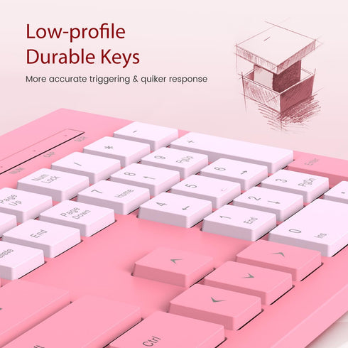COLIKES Wired Keyboard, Ultra-Thin USB Wired Computer Keyboard, Low-Profile Keys, Spill-Resistant, Multimedia Keys