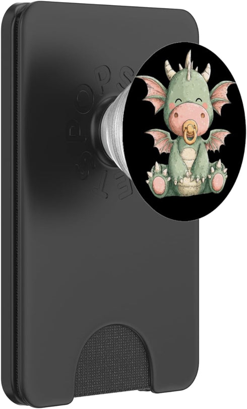 Dragon Pacifier Outfit Cool Baby Dragon Look for Pacifier Lovers PopSockets PopWallet for MagSafe