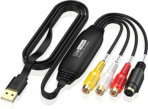 Herfair VHS to Digital Converter, USB Video Capture Card Device, RCA to USB