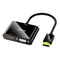 HDMI to VGA and HDMI Adapter, Dual Output 1080P Video Converter with