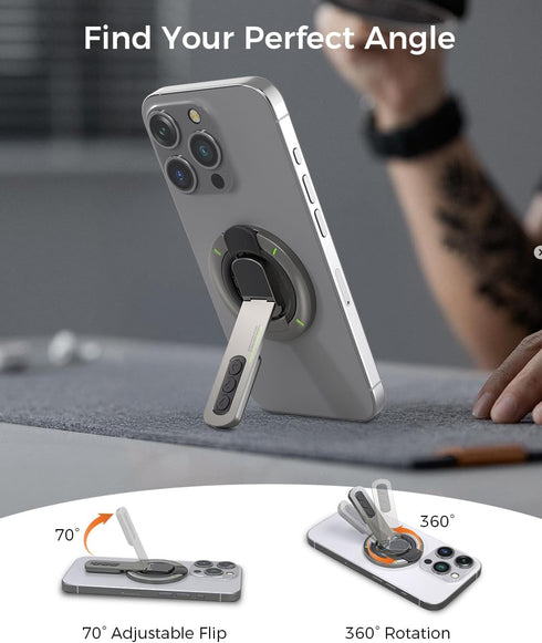 Warherd 360Roration Phone Grip for Magsafe Phone Stand Gym Holder Phone Kickstand Silicone Finger Ring Innovative