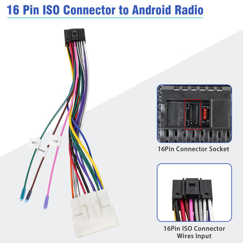 16Pin-14Pin Android Radio Wiring Harness Replacement for Subaru Outback Forester Liberty Legacy Impreza WRX,Aftermarket