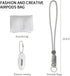 Fashionable AirPods Pro Case Cover, Trendy Down Cotton Padded Quilted Headphone Bag with Portable Rope (White)