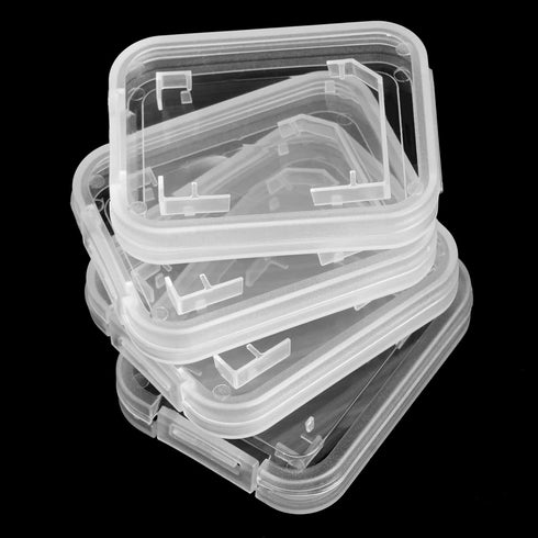 UTENEW (Pack 10) Transparent Standard SD SDHC Memory Card Case Holder Box Storage Boxes