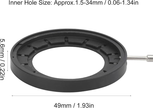 ROHMRHIE 1.534mm SK34 Adjustable Iris Aperture Diaphragm for Optical Instrument