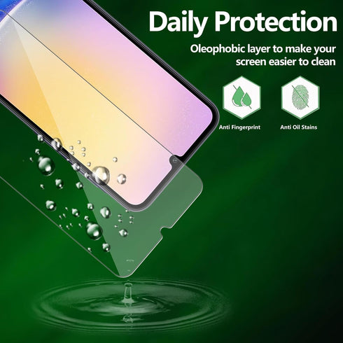 Heenjer 2 Pack A25 5G for Samsung Galaxy Screen Protector, Tempered-Glass, Micro-curved Edges, Case Friendly, Bubble