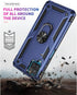 Samsung Galaxy A12 Phone Case (Blue) - Military Grade 16ft Drop Tested with HD Screen Protector & Ring Shockproof Case
