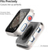 Misxi 2 Pack Hard PC Case with Tempered Glass Screen Protector Compatible with Apple Watch Series 3/2 38mm, Anti-Drop