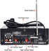 Facmogu 298A Max 300Wx2 Wireless Bluetooth 5.0 Stereo Audio Amplifier, 2 Channel Receiver with Bass & Treble Control,