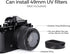 49mm X100V/X100VI Metal Square Lens Hood (with Cover) with UV Filter Adapter Ring Compatible with for Fujifilm