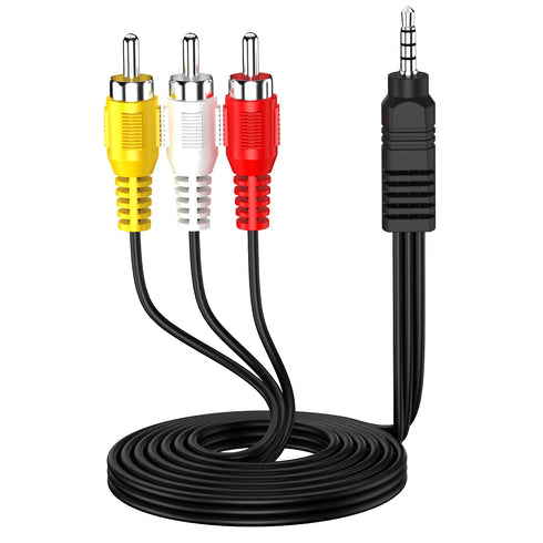 SZMXUCK 3.5mm to RCA Camcorder Handycam AV Audio Video Output Cable, 1/8" TRRS