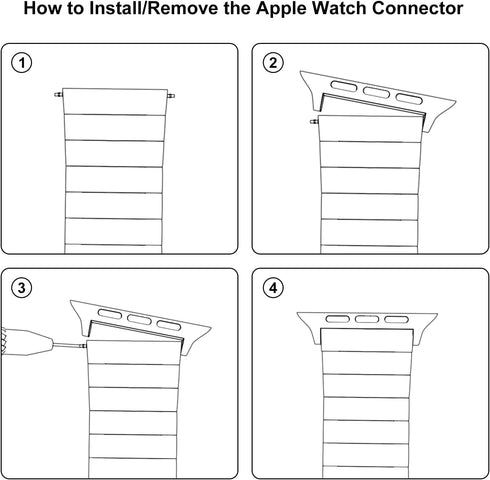 Watch Band Connector Spring Bar Adapter for Apple Watch Band Ultra 2 Ultra (49mm), Titanium & Stainless Steel with Tool