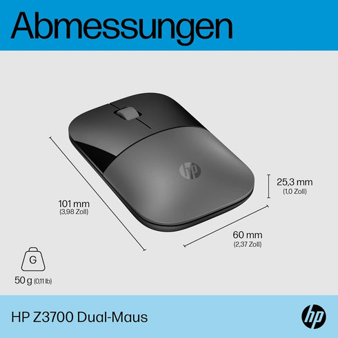 HP Z3700 W128781530 Dual Silver Mouse