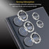 Samsung Galaxy S24 Ultra Camera Lens Protector, Glitter Silver Tempered Glass Aluminum Alloy Ring Cover with Tools