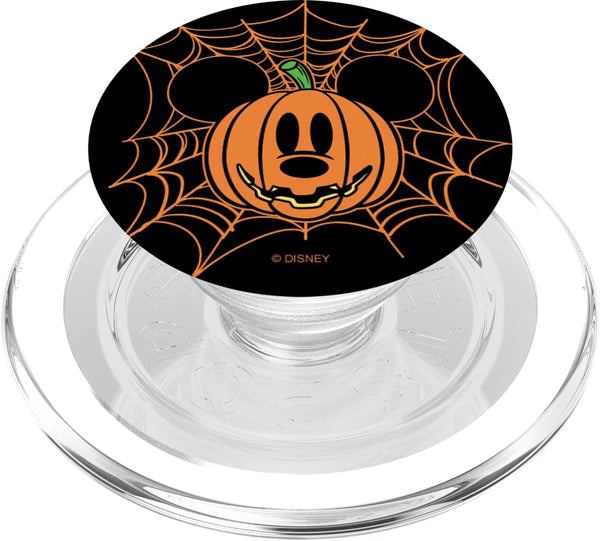 Disney Halloween Mickey Pumpkin Face Spider Web PopSockets PopGrip for MagSafe