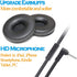 Kids Bulk Headphones with Microphone, 5 Pack for School, 3.5mm Audio Jack, Stereo Sound, OH450, Black