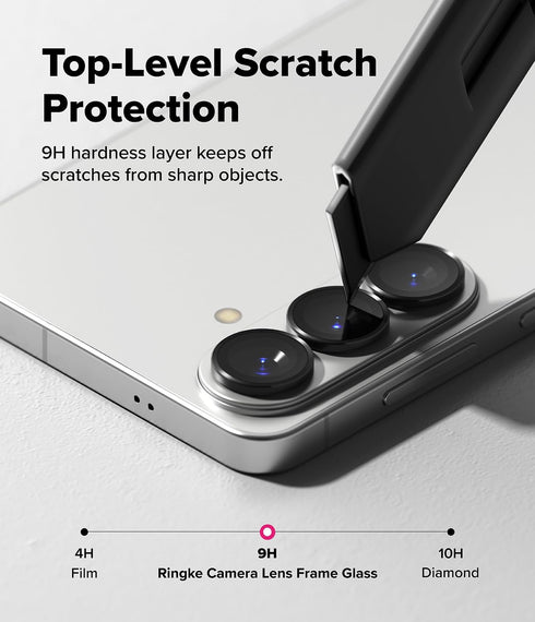 S26 S26 2 Pack Ringke Camera Lens Frame Glass for Samsung Galaxy and Plus Camera Lens Protector [Individual Lens