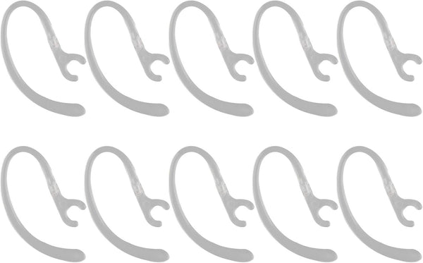 10PCS Bluetooth Headset Earpiece Universal Receiver Clip 360 Degree Rotate Clamp Holder Earhooks (Clear, 6mm)